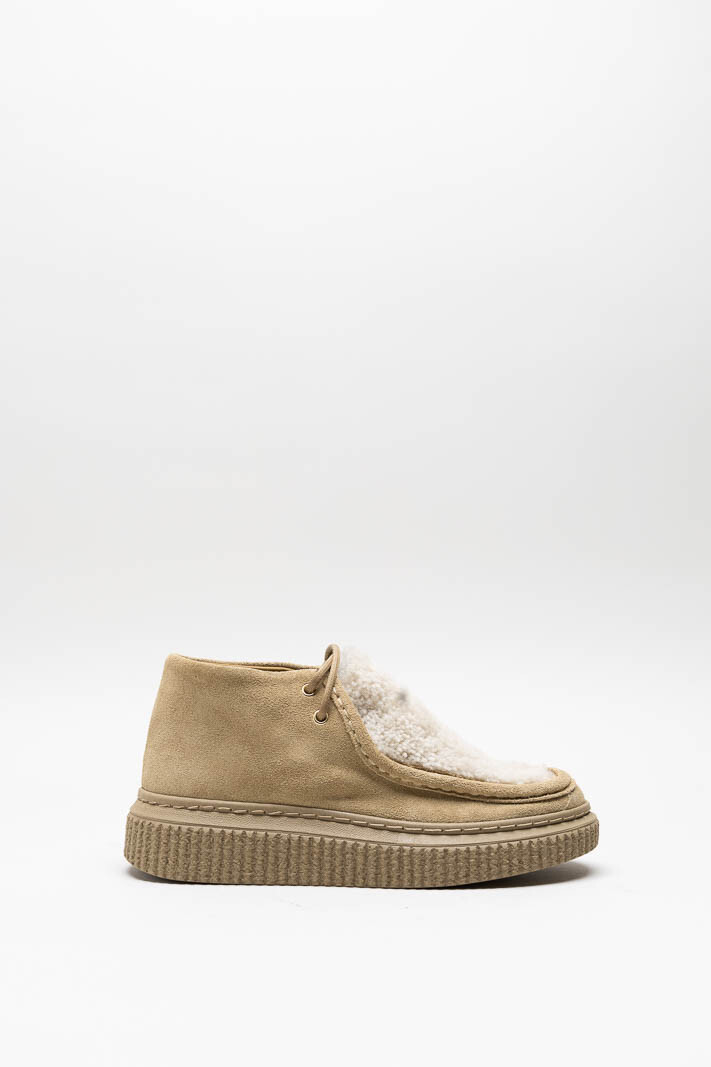 Beige Veterschoen Beige Veterschoen