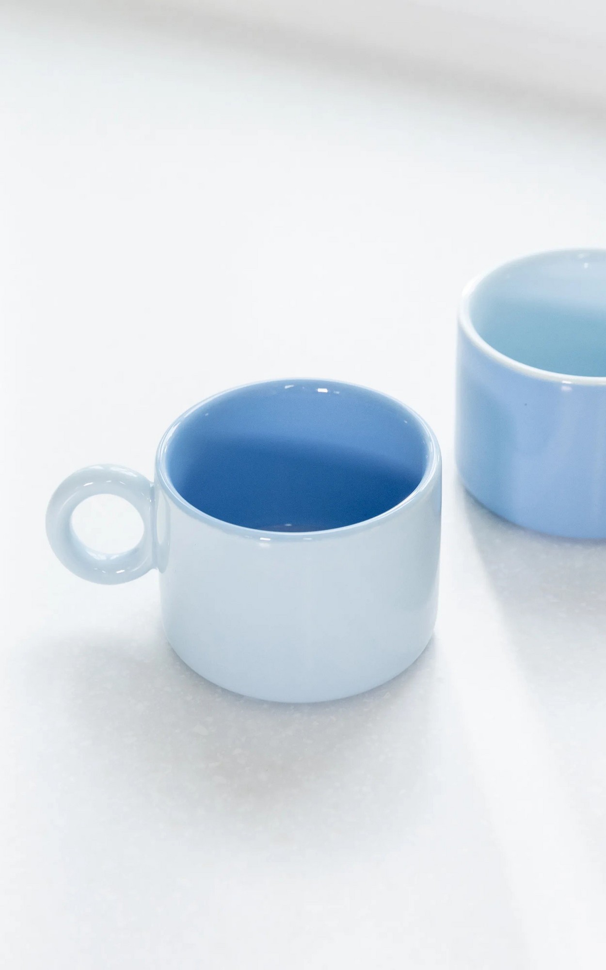 Blauw Servies en glazen