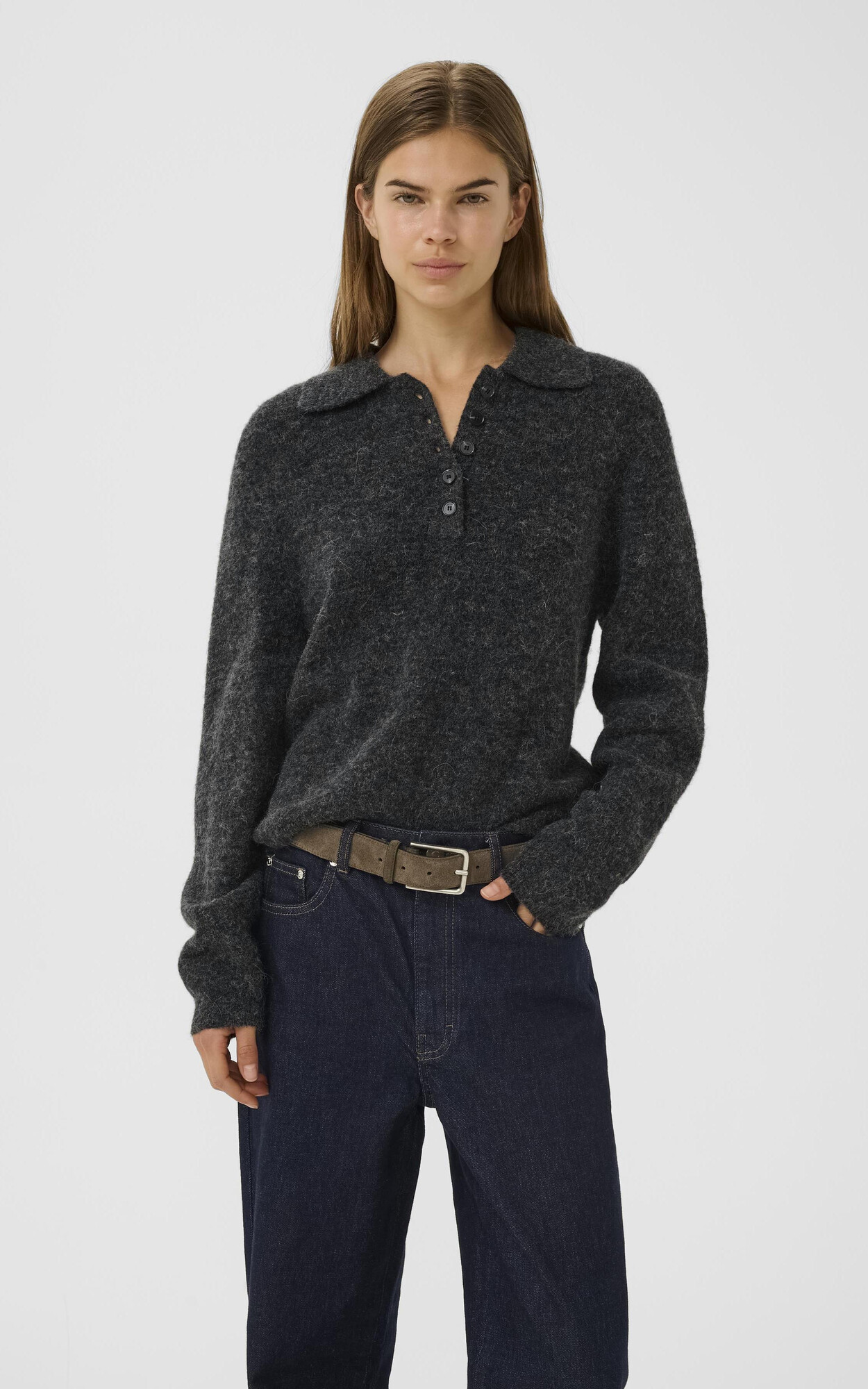 Donkergrijs Sweater/trui