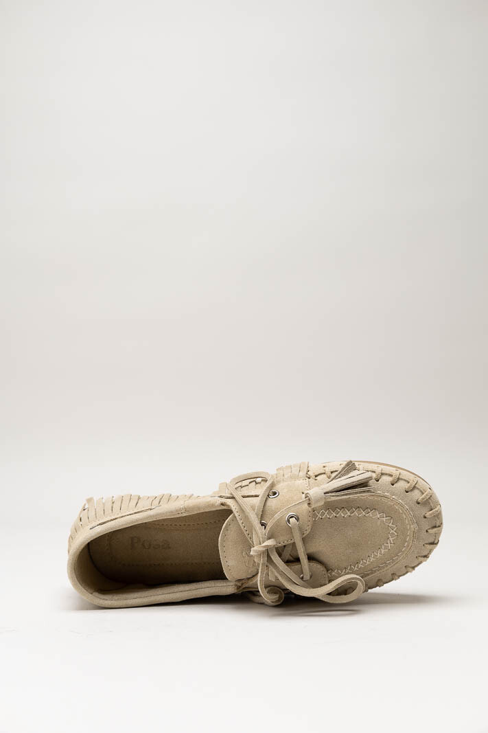 Lichtbeige Bootschoen image