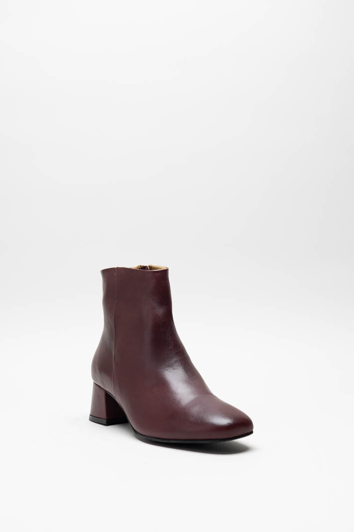Aubergine Enkellaars hak