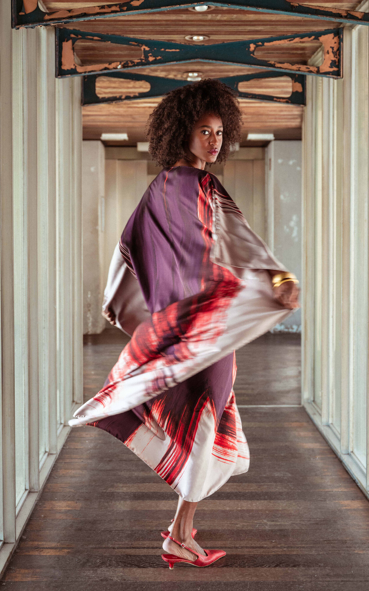 Aubergine Jurk image