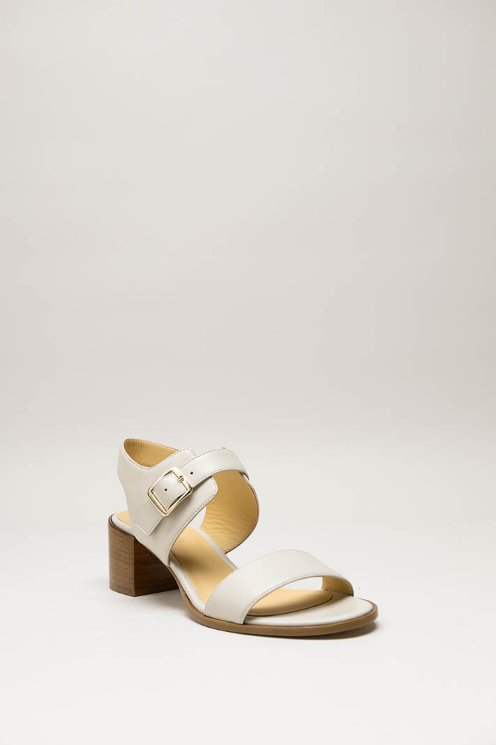 Lichtgrijs Sandaal hak