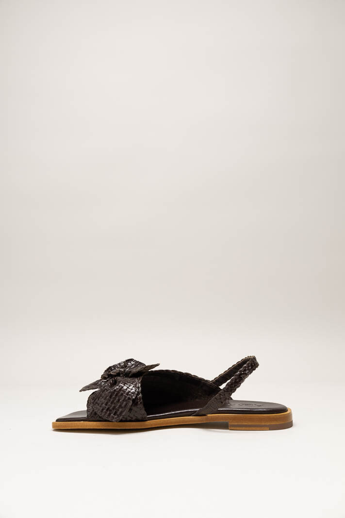 Donkerbruin Sandaal plat image