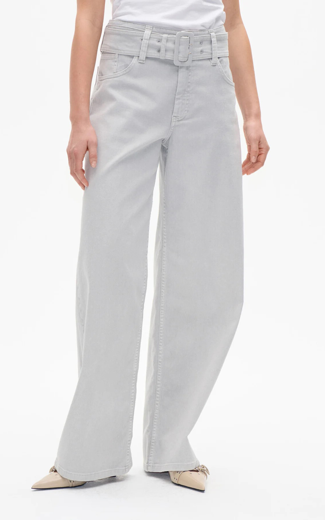 Lichtgrijs Jeansbroek