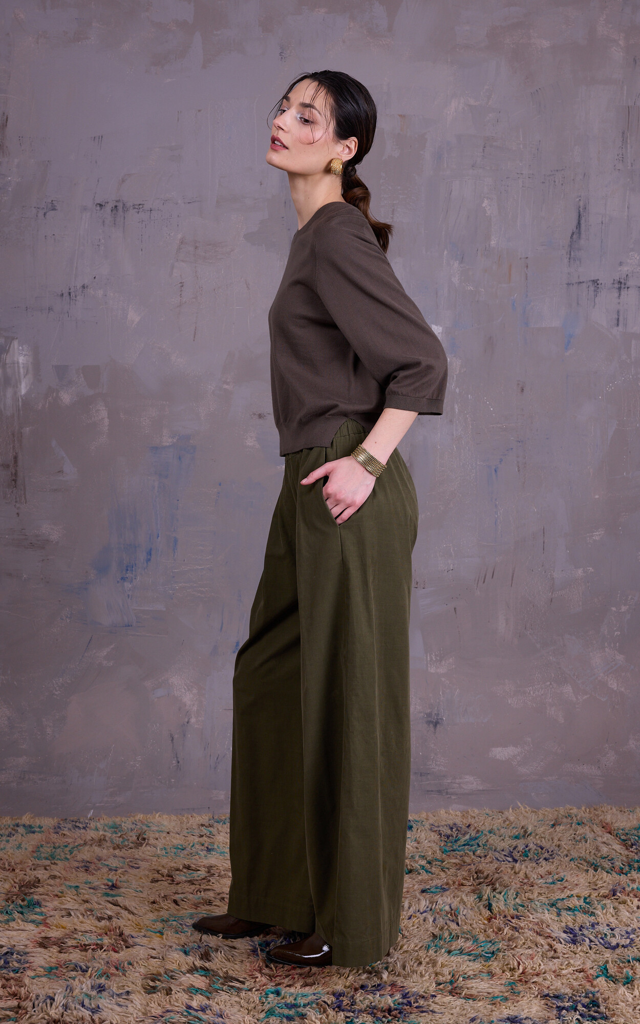 Kaki Sweater/trui
