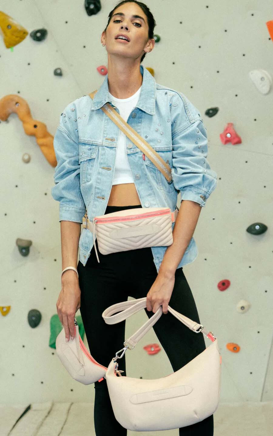 zoom in on Nude Cross body image Nude Cross body image