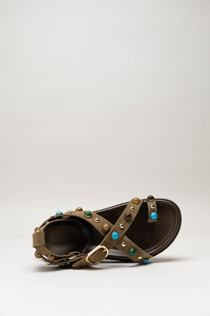 Donkerbeige Sandaal plat image