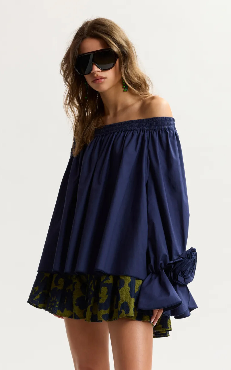Marineblauw Blouse