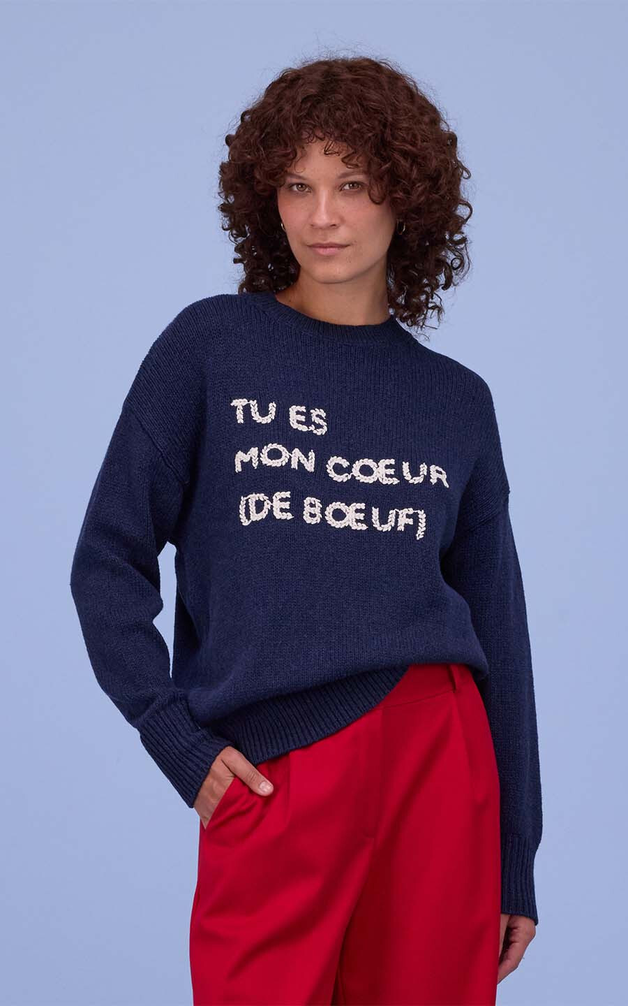 Donkerblauw Sweater