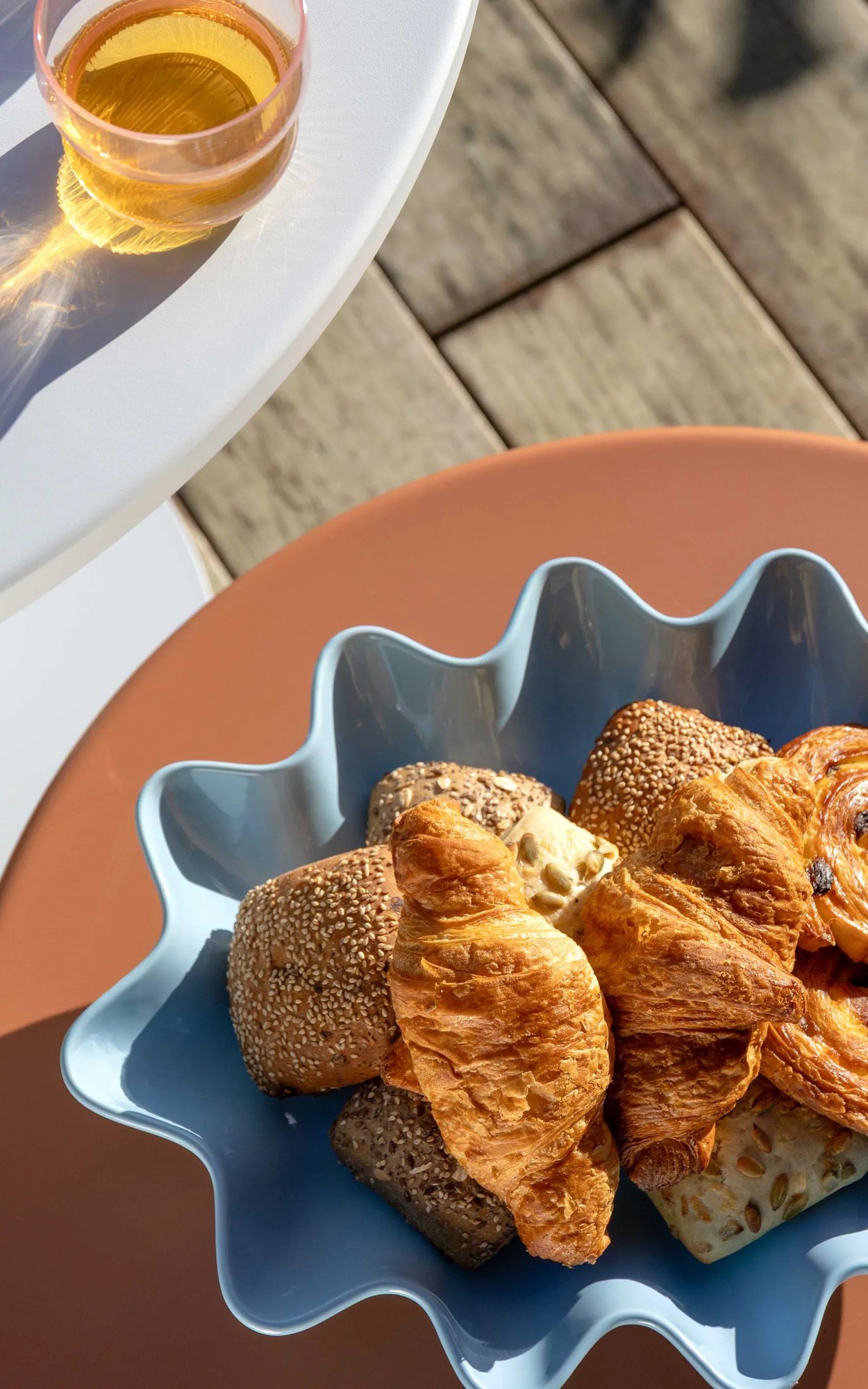 Blauw Servies en glazen