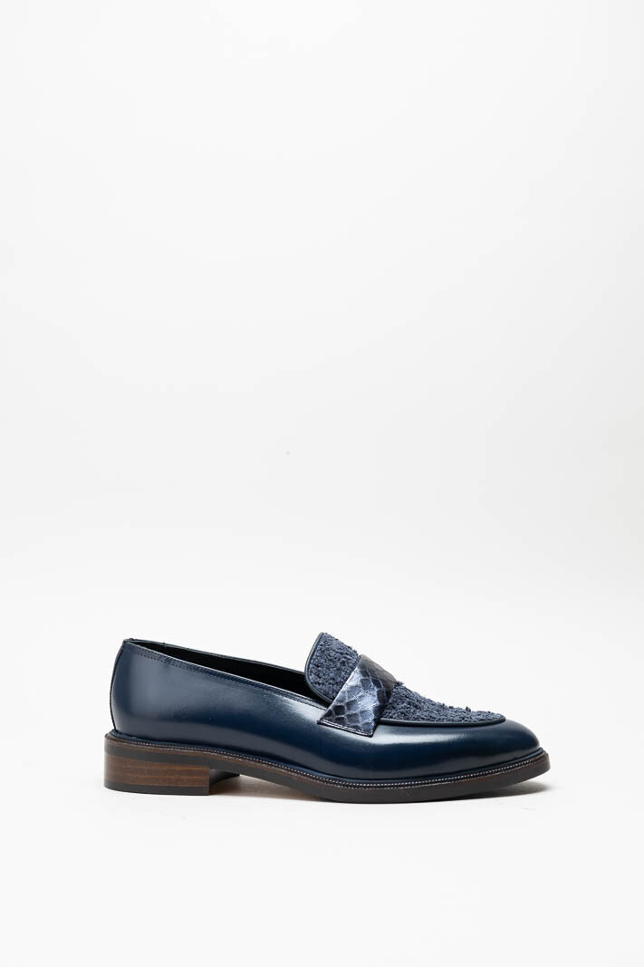 Donkerblauw Mocassin