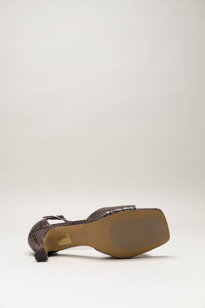 Donkerbruin Sandaal hak image