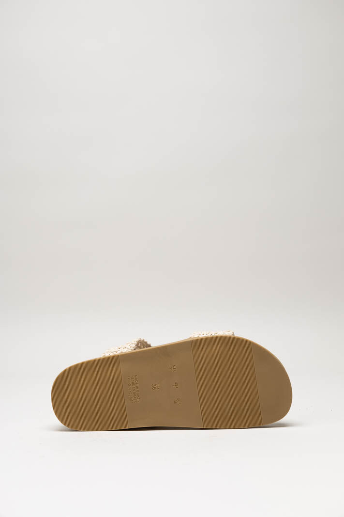 Lichtbeige Sandaal plat image