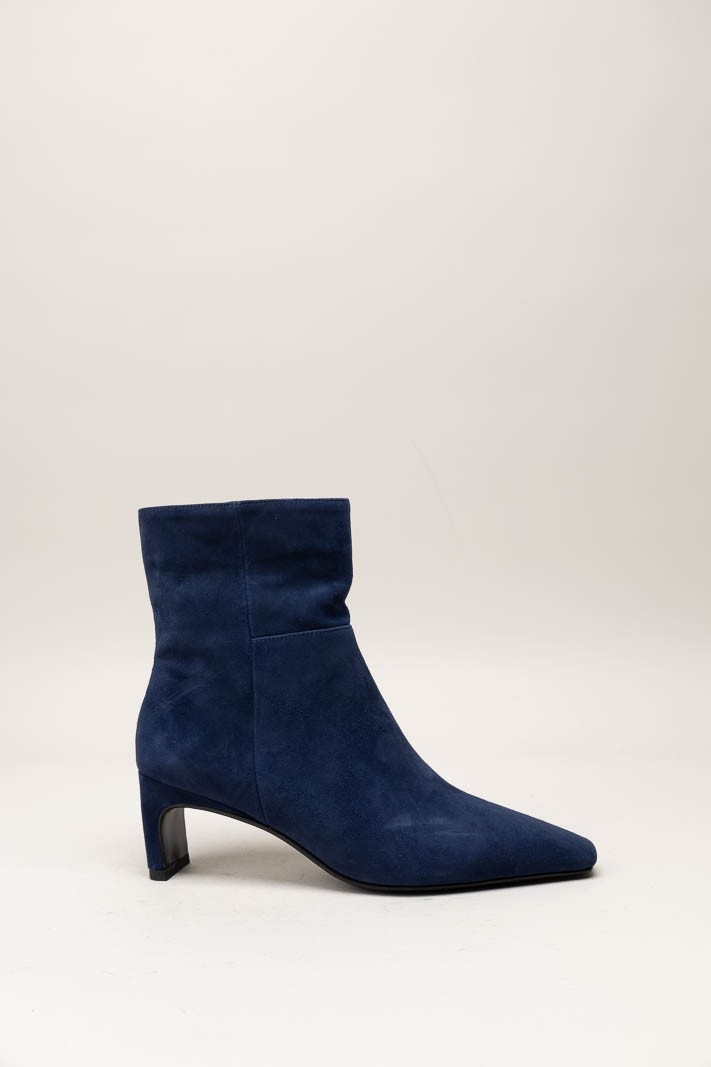Donkerblauw Enkellaars hak