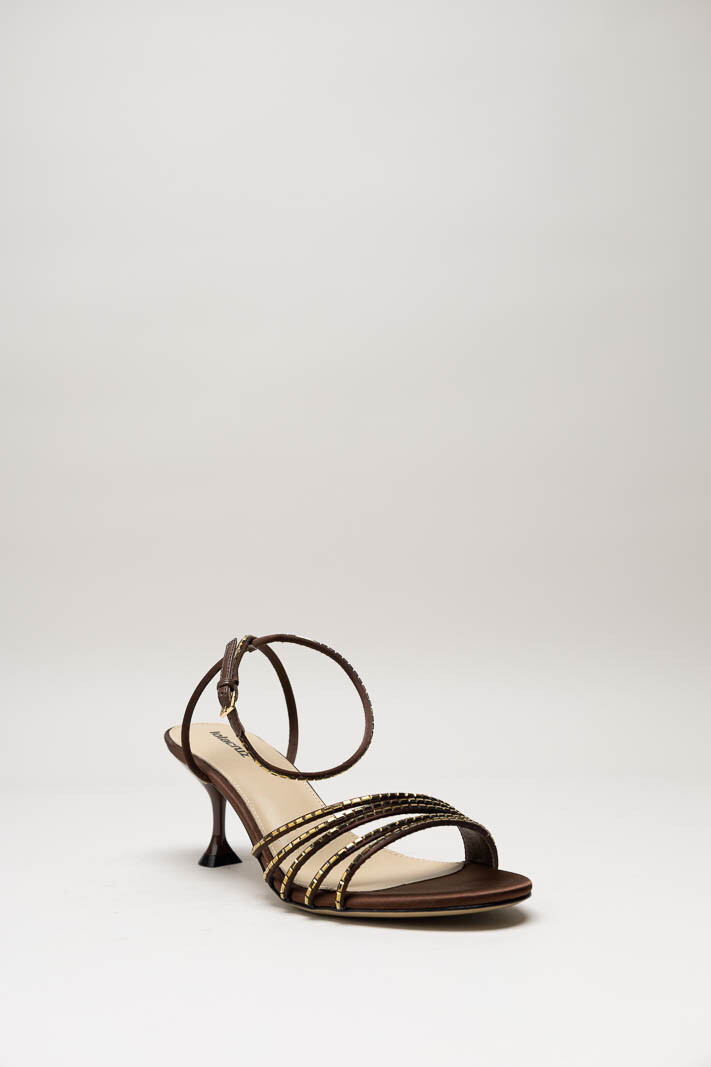 Donkerbruin Sandaal plat