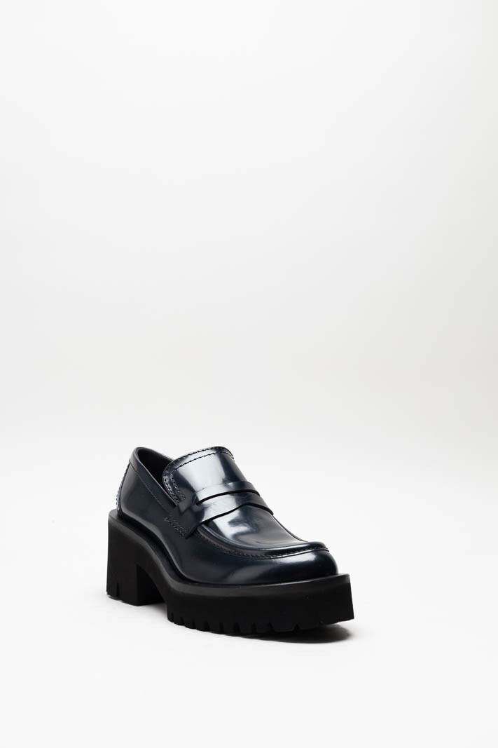 Donkerblauw Mocassin hak