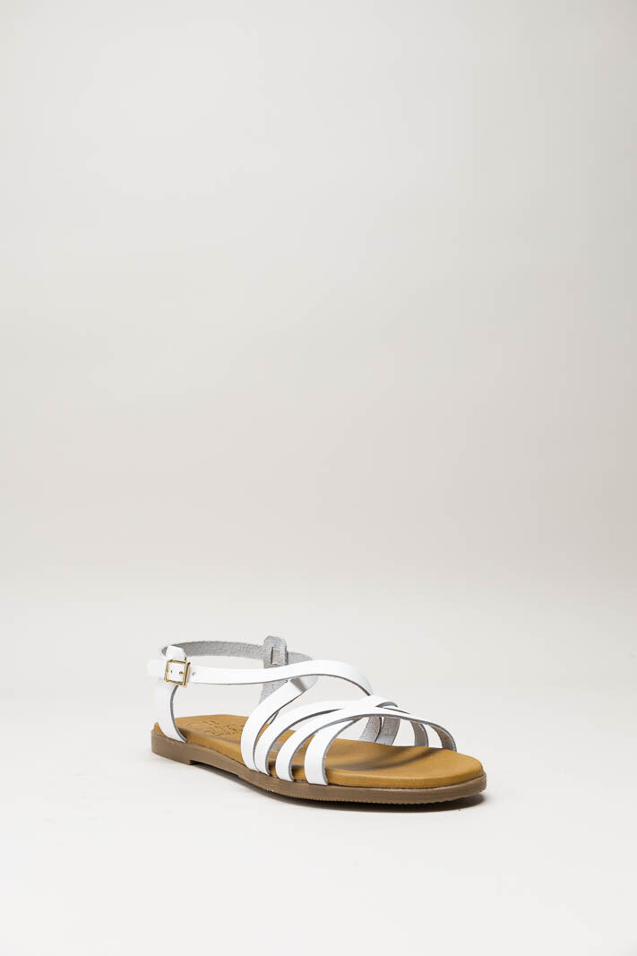 Wit Sandaal plat