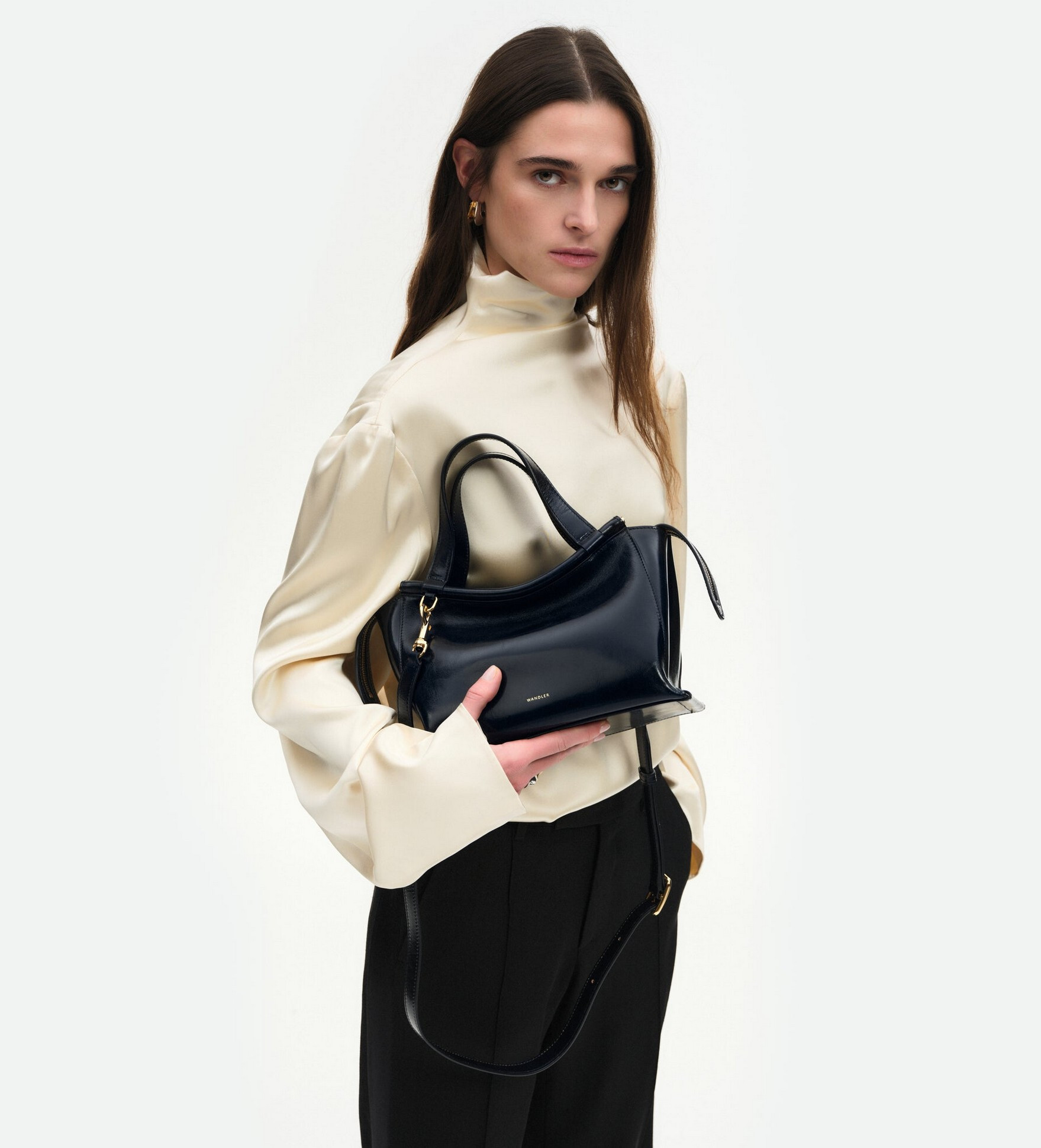 Donkerblauw Handtas image