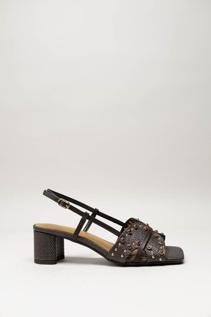 Donkerbruin Sandaal hak