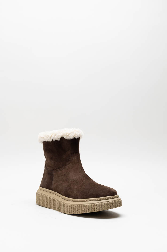 Donkerbruin Enkellaars plat