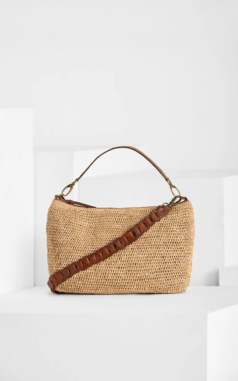 Lichtbeige Handtas