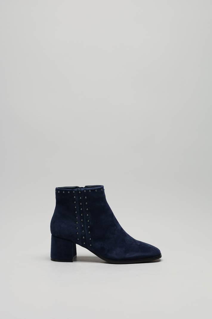 Donkerblauw Enkellaars hak