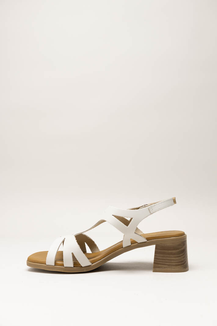 Lichtbeige Sandaal hak image