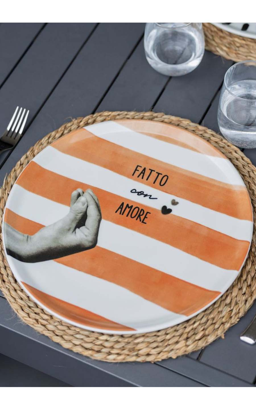 Oranje Servies en glazen