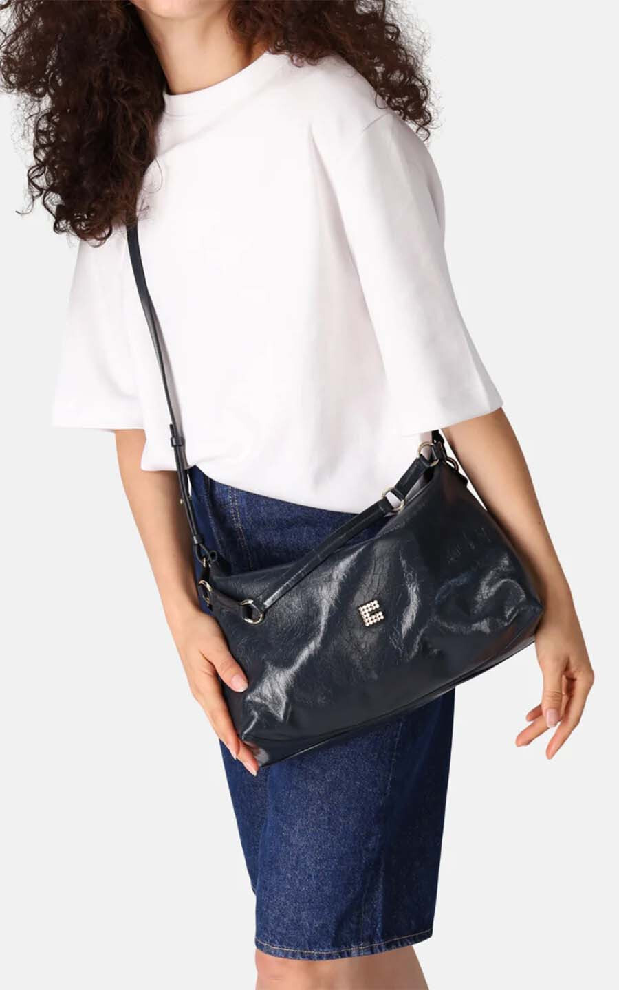 Donkerblauw Schoudertas image