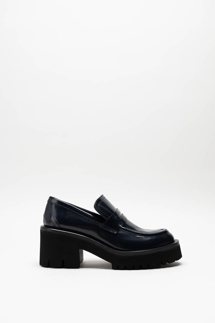 Donkerblauw Mocassin hak