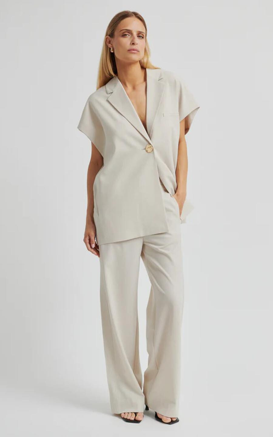 Beige Vest mouwloos image