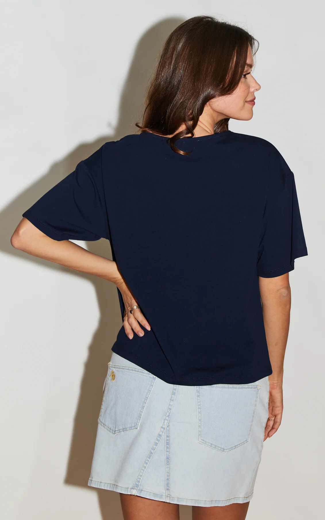 Marineblauw T-shirt/top