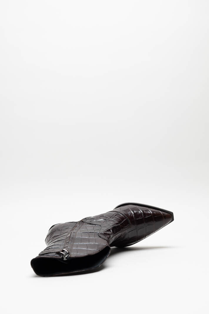 Donkerbruin Enkellaars hak image