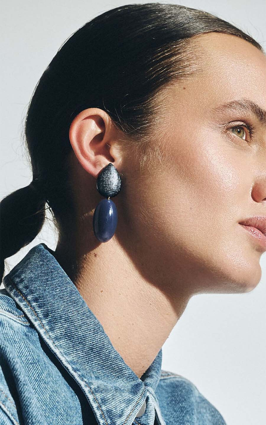 Blauw Oorbellen