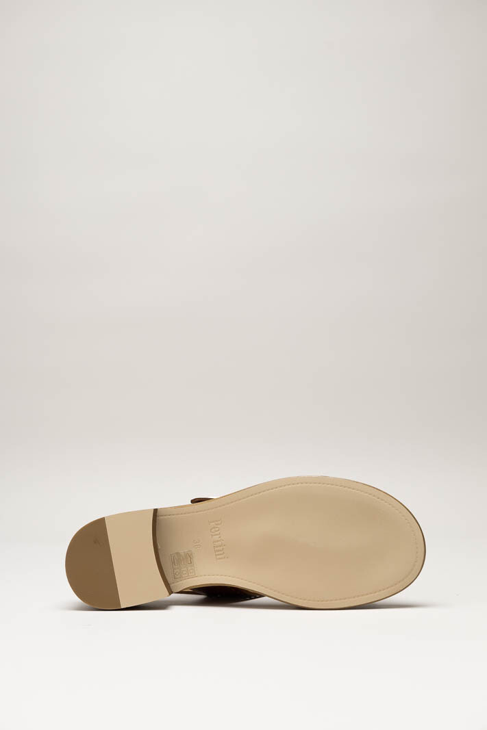 Cognac Sandaal plat image