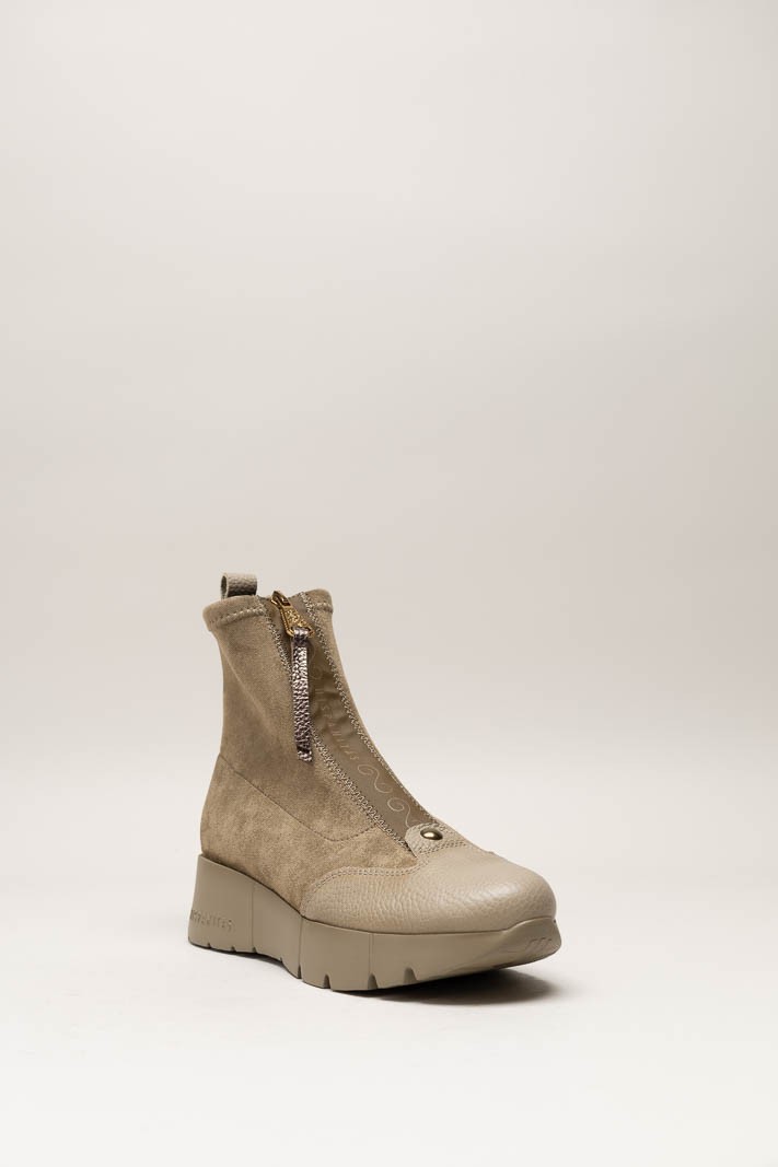 Taupe Enkellaars plat