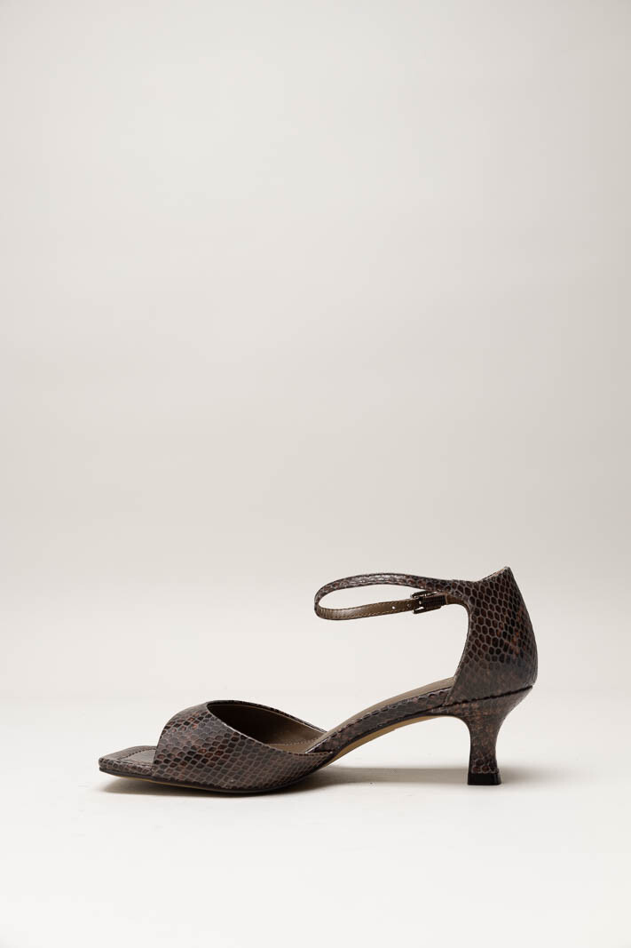 Donkerbruin Sandaal hak image