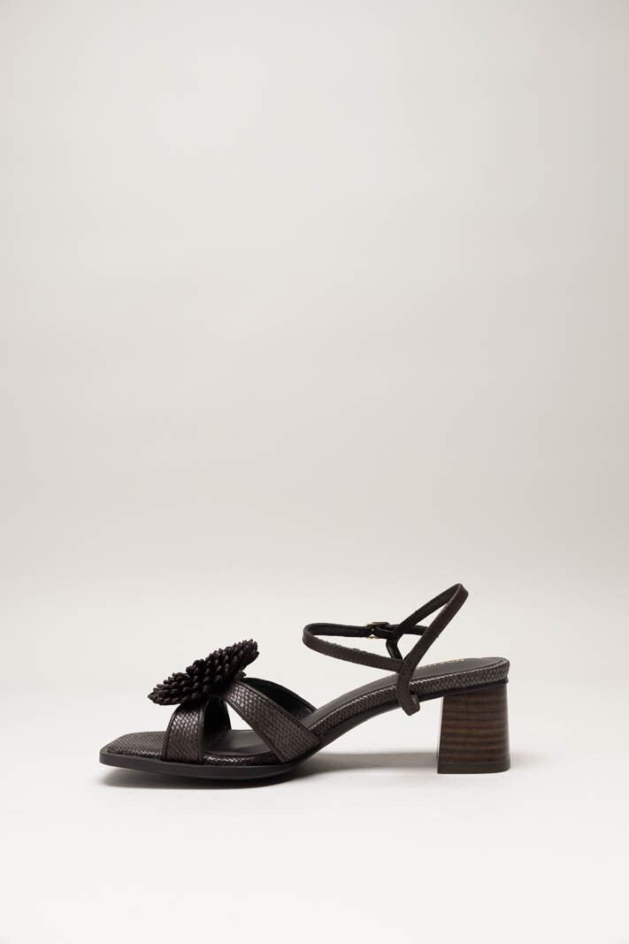 Donkerbruin Sandaal hak image