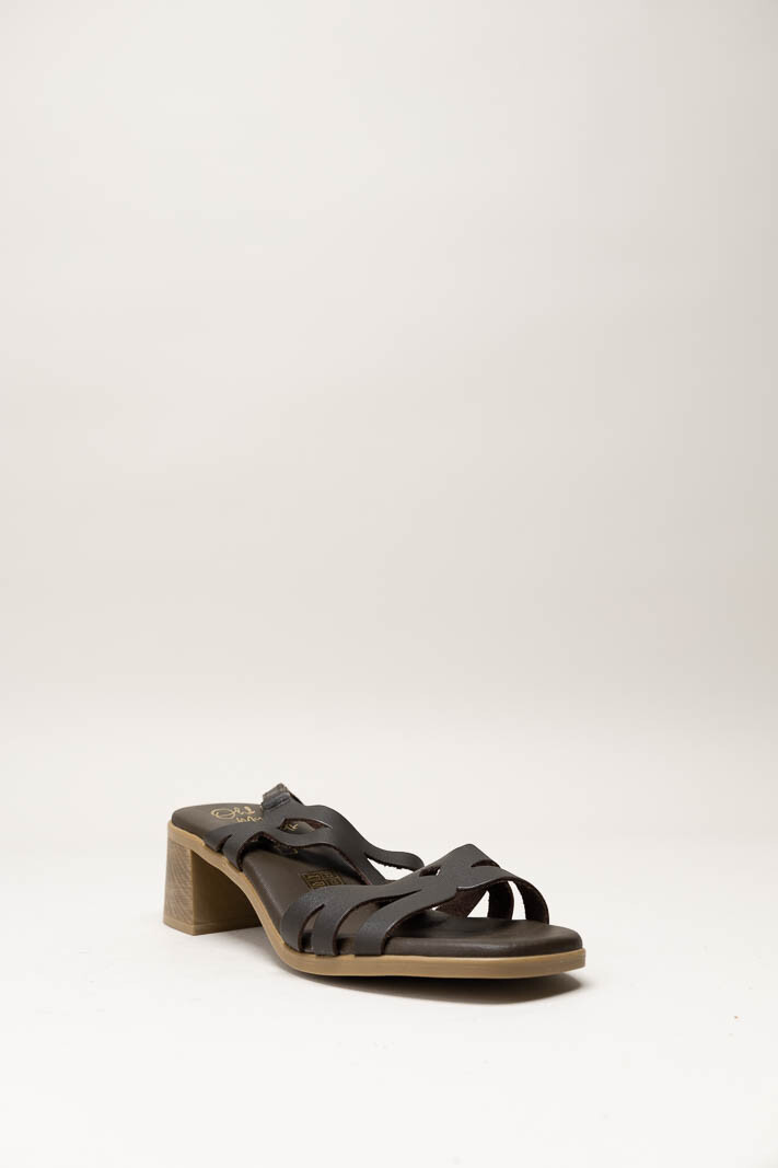 Donkerbruin Sandaal hak