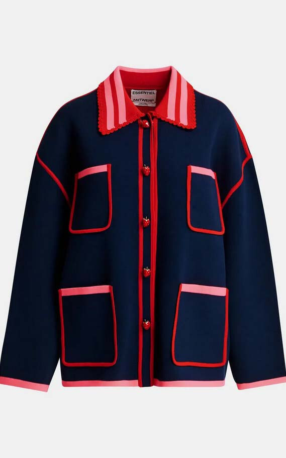 Donkerblauw Cardigan image