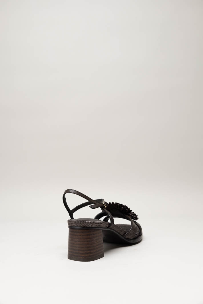 Donkerbruin Sandaal hak image