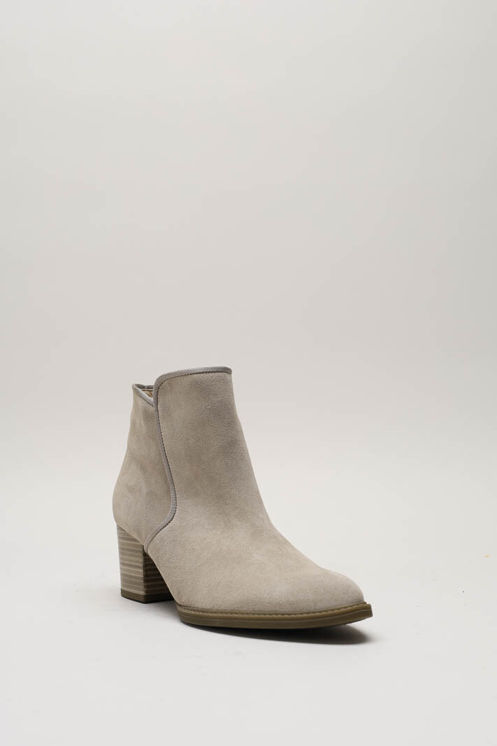 Taupe Enkellaars hak