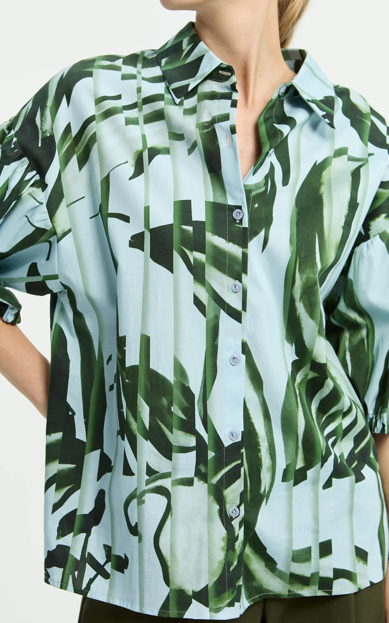 Lichtblauw Blouse image