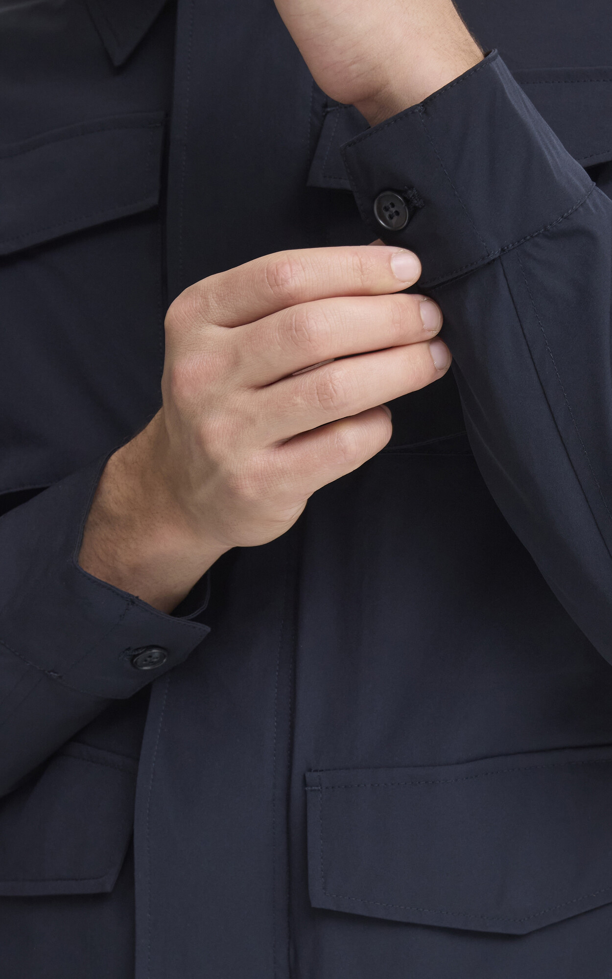 Marineblauw Jas image