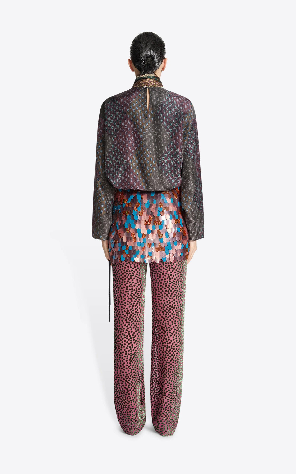 Donkerroze Broek image