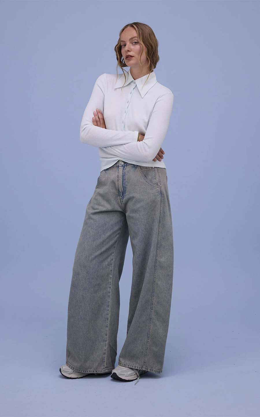 Lichtblauw T-shirt/top