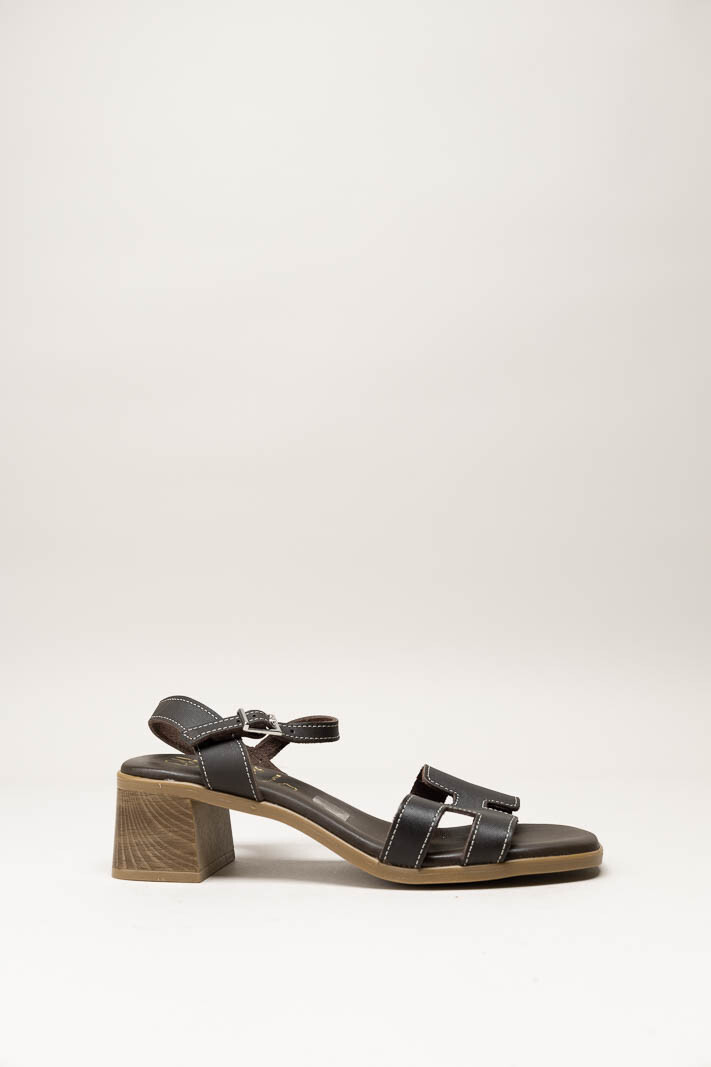 Donkerbruin Sandaal hak