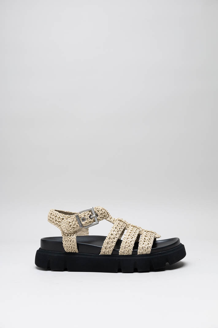 Beige Sandaal plat