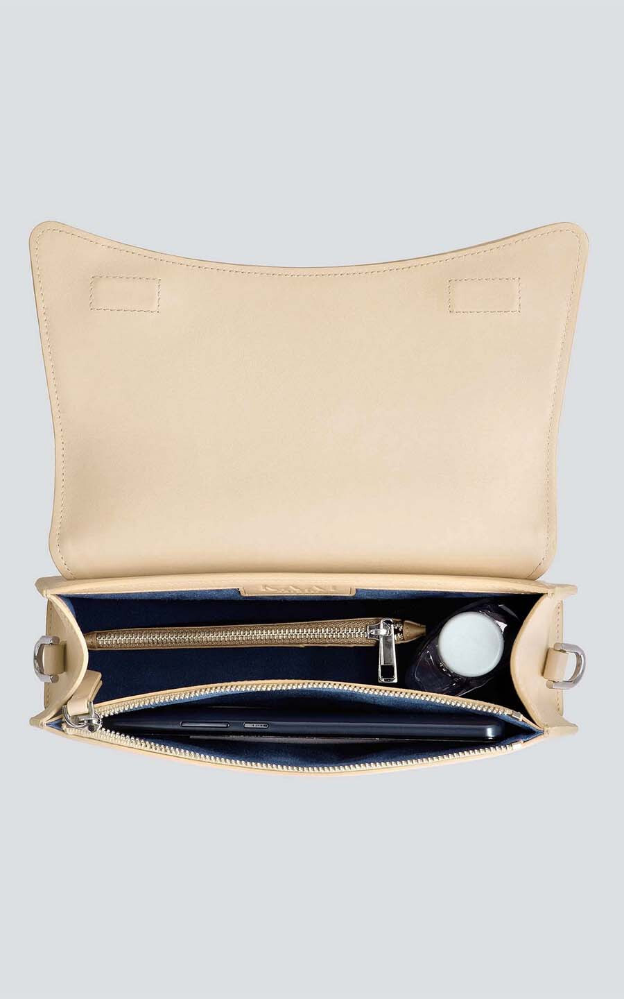 Lichtbeige Schoudertas image